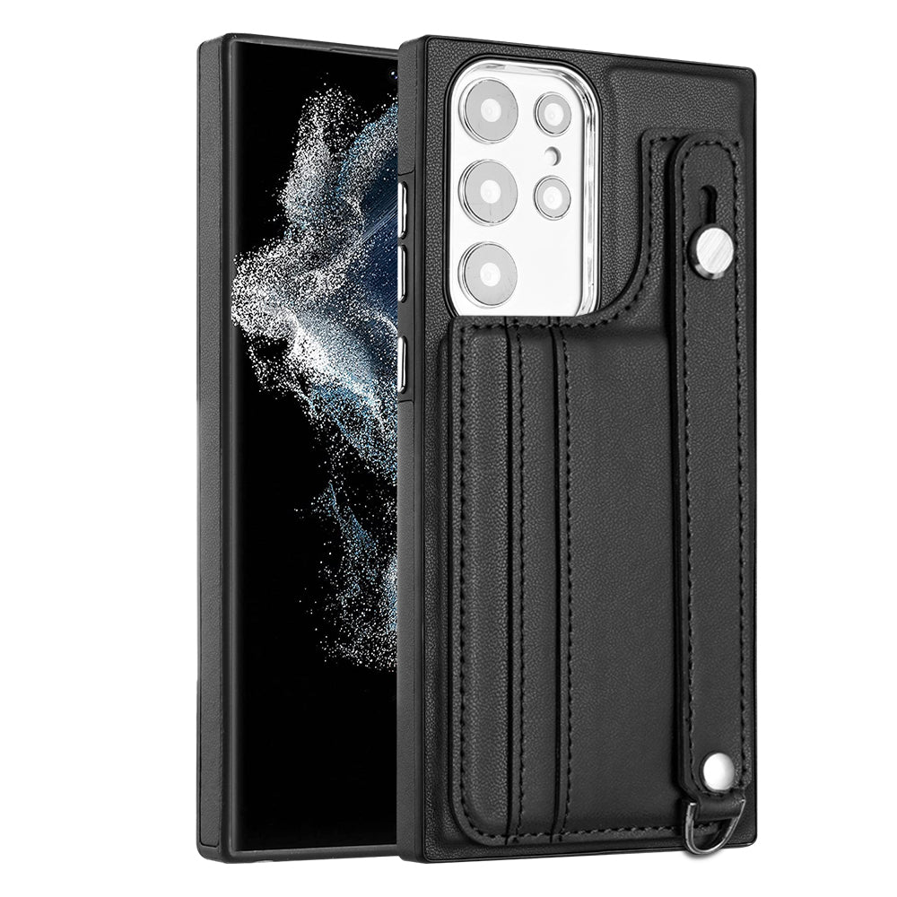 YB Leather Coating Series-5 For Samsung Galaxy S23 Ultra Kickstand Case Leather Coated TPU Phone Cover with Card Slots YB Leather Coating Series-5 For Samsung Galaxy S23 Ultra Kickstand Case Leather Coated TPU Phone Cover with Card Slots